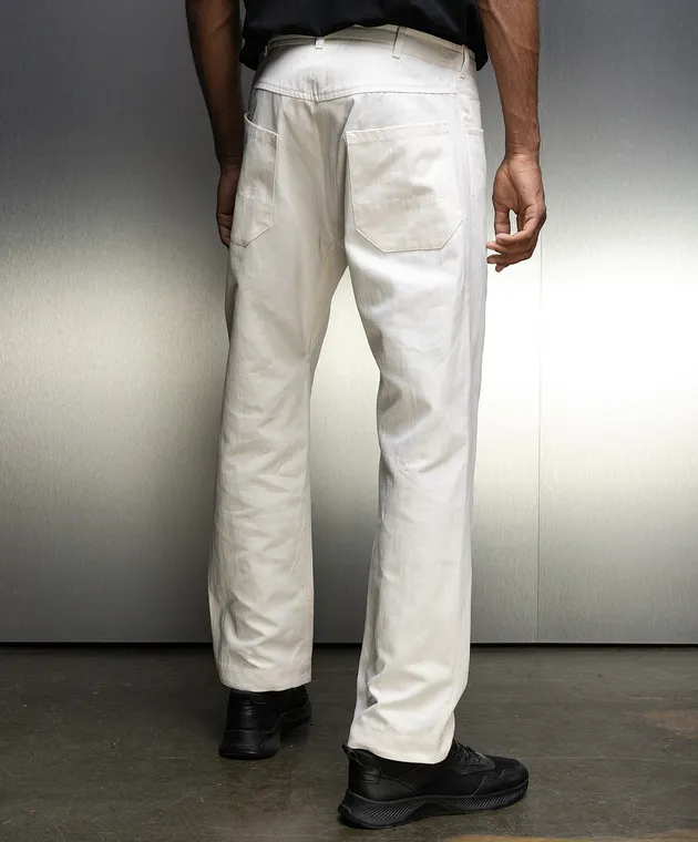Jan Jan Van Essche Pantaloni bianchi #70 con canapa TROUSERS70