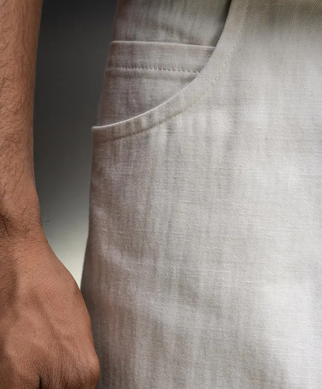 Jan Jan Van Essche Pantaloni bianchi #70 con canapa TROUSERS70