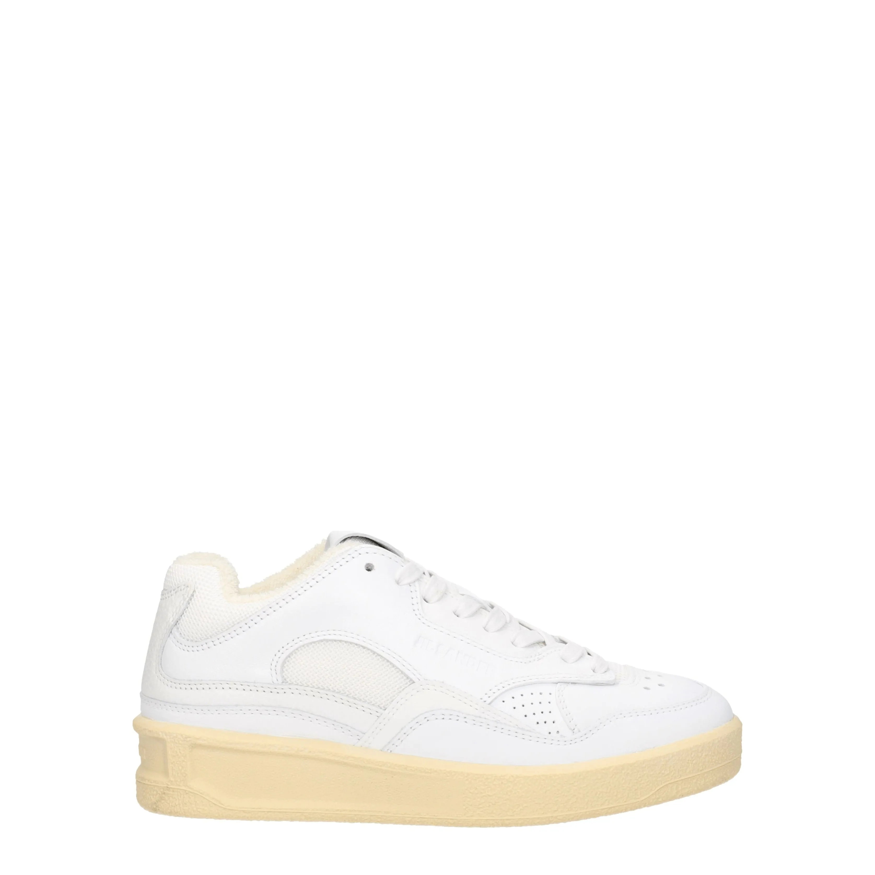 Jil Sander Sneakers Donna Pelle Bianco/Ecru