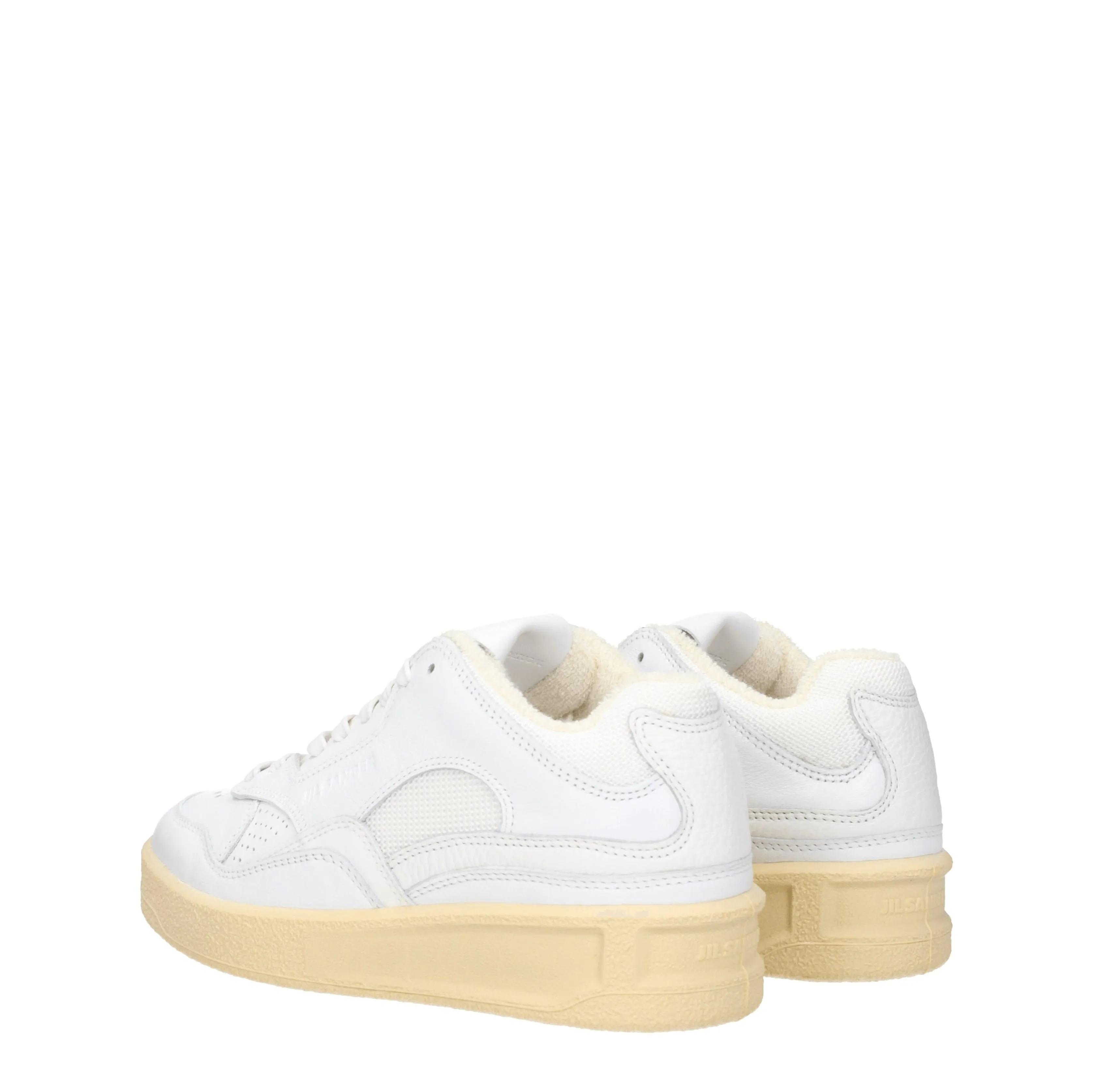 Jil Sander Sneakers Donna Pelle Bianco/Ecru