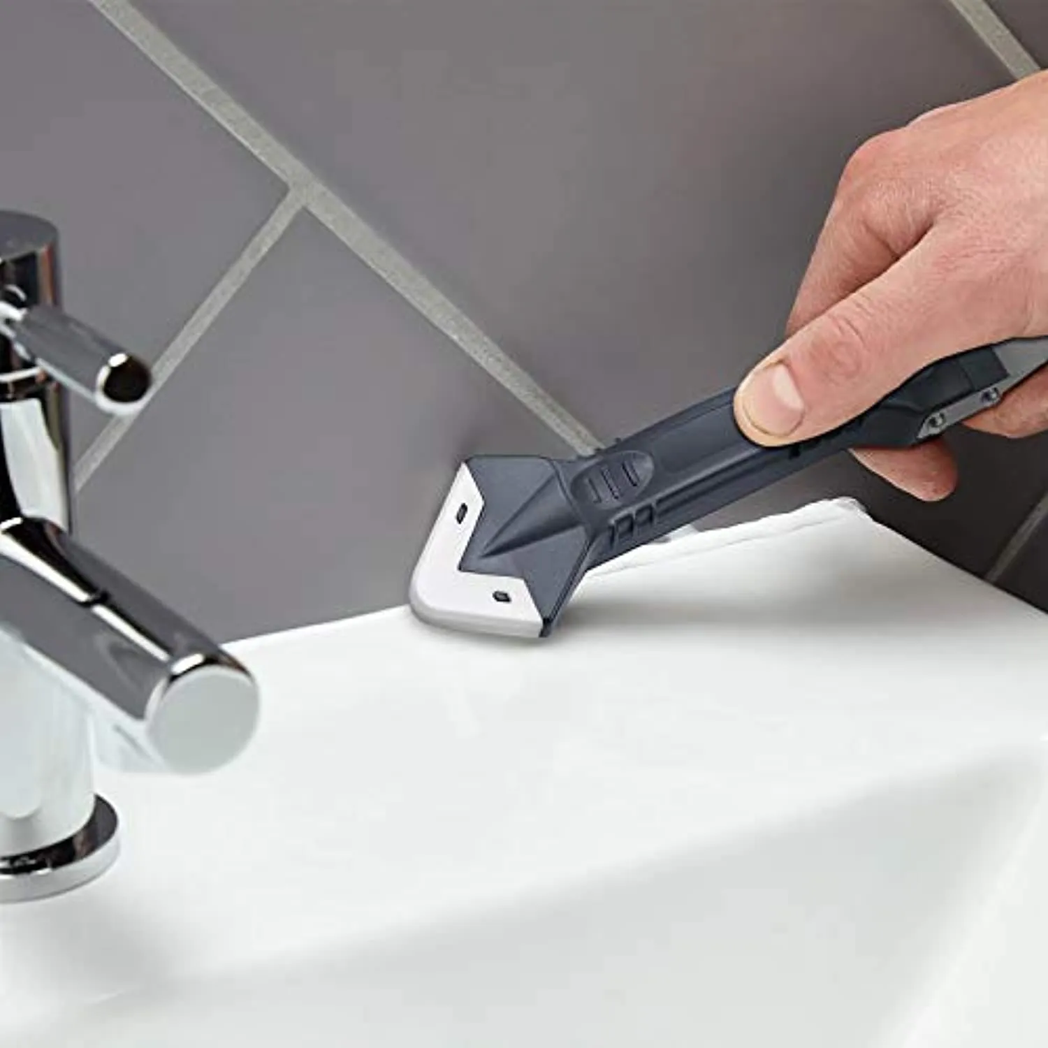 Lanpard Strumento per Calafataggio in Silicone da 15 Pezzi, Kit di Raschietto in Silicone con Spatole Silicone Sigillante 5 in 1