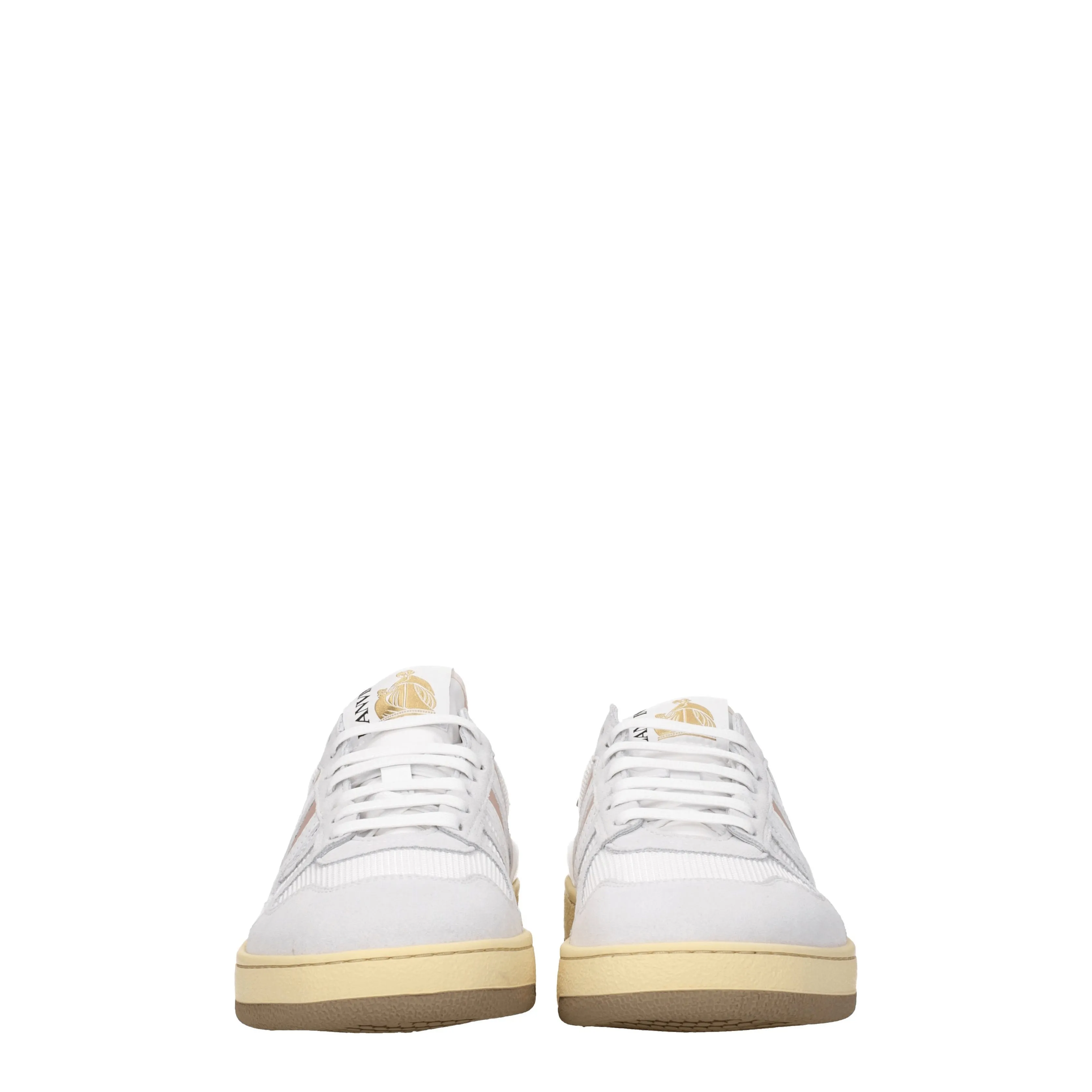 Lanvin Sneakers Clay Donna Tessuto Bianco/Rosa Carne