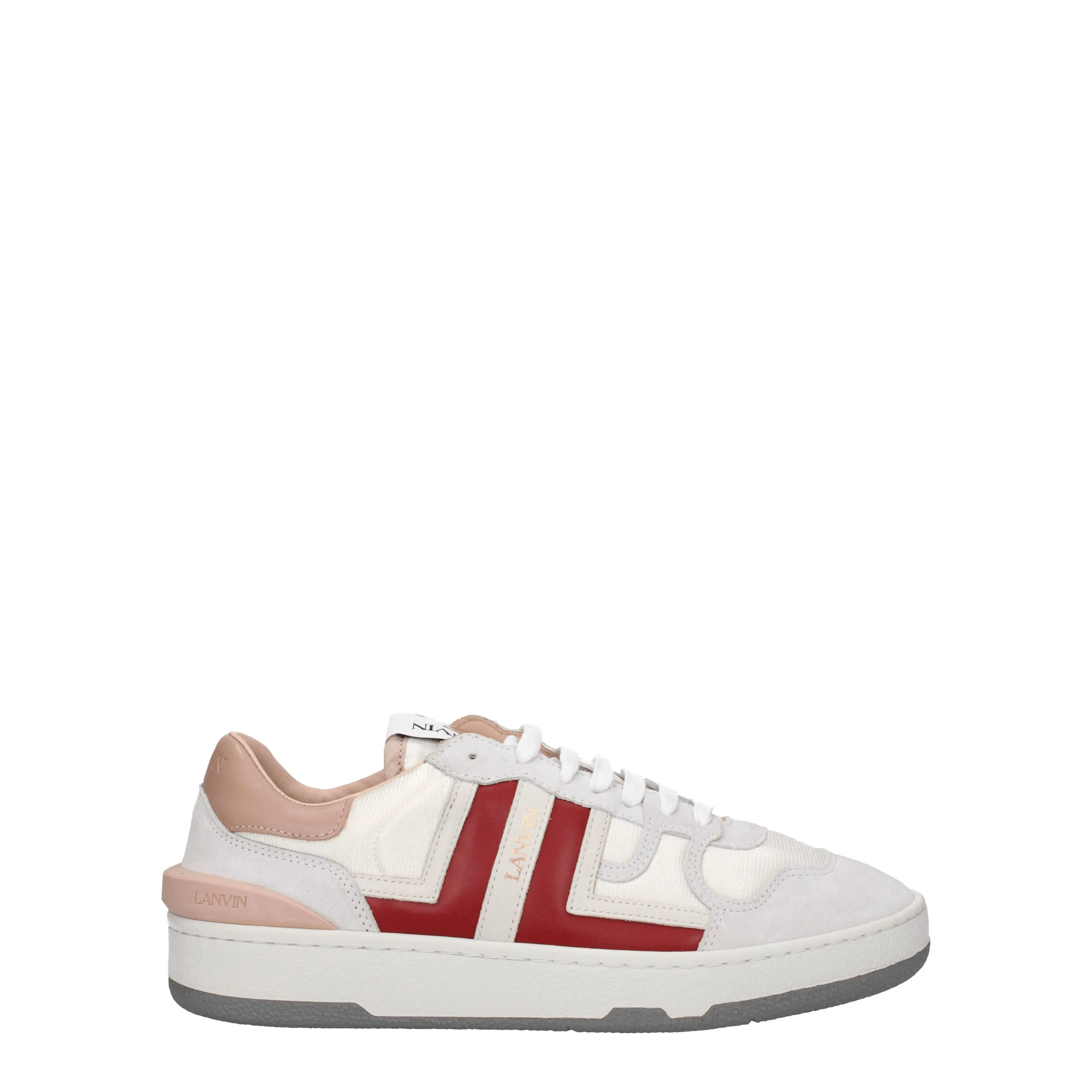 Lanvin Sneakers Donna Camoscio Grigio/Rosso