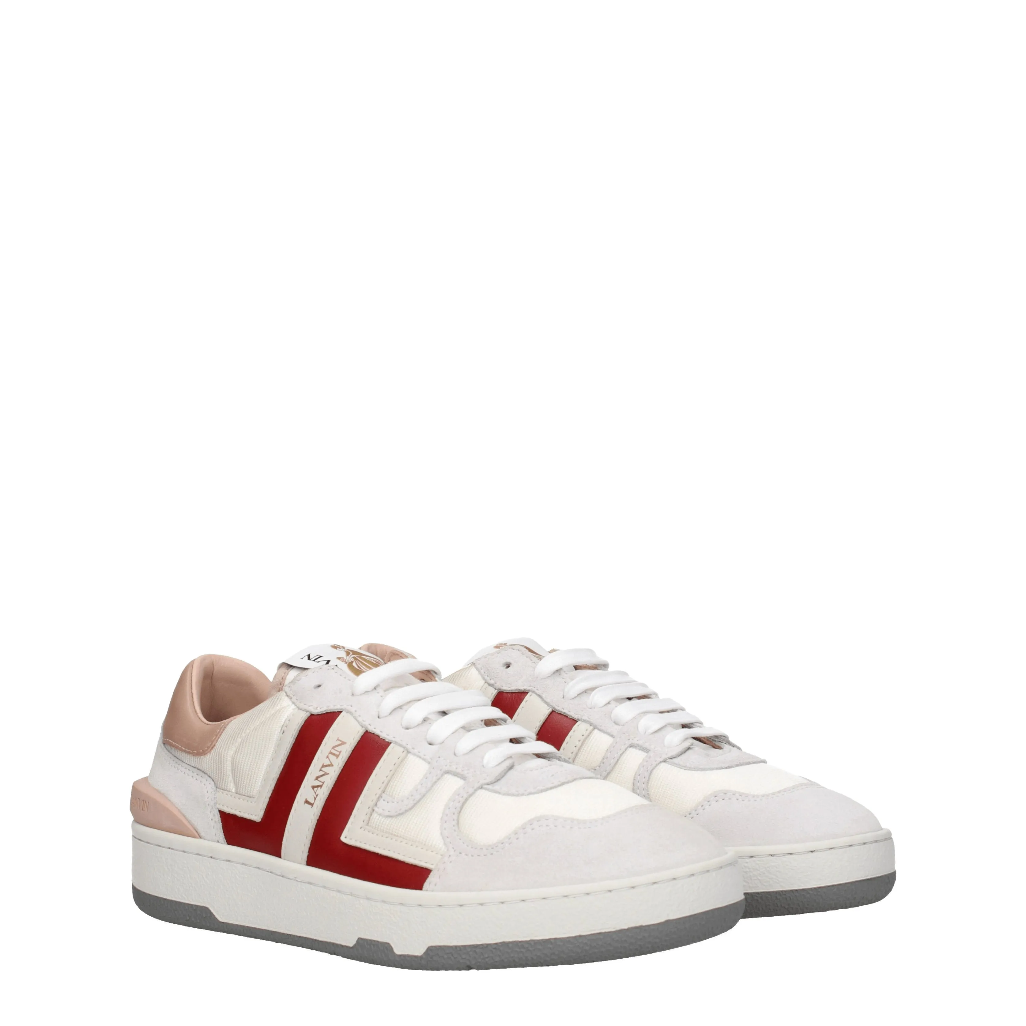 Lanvin Sneakers Donna Camoscio Grigio/Rosso