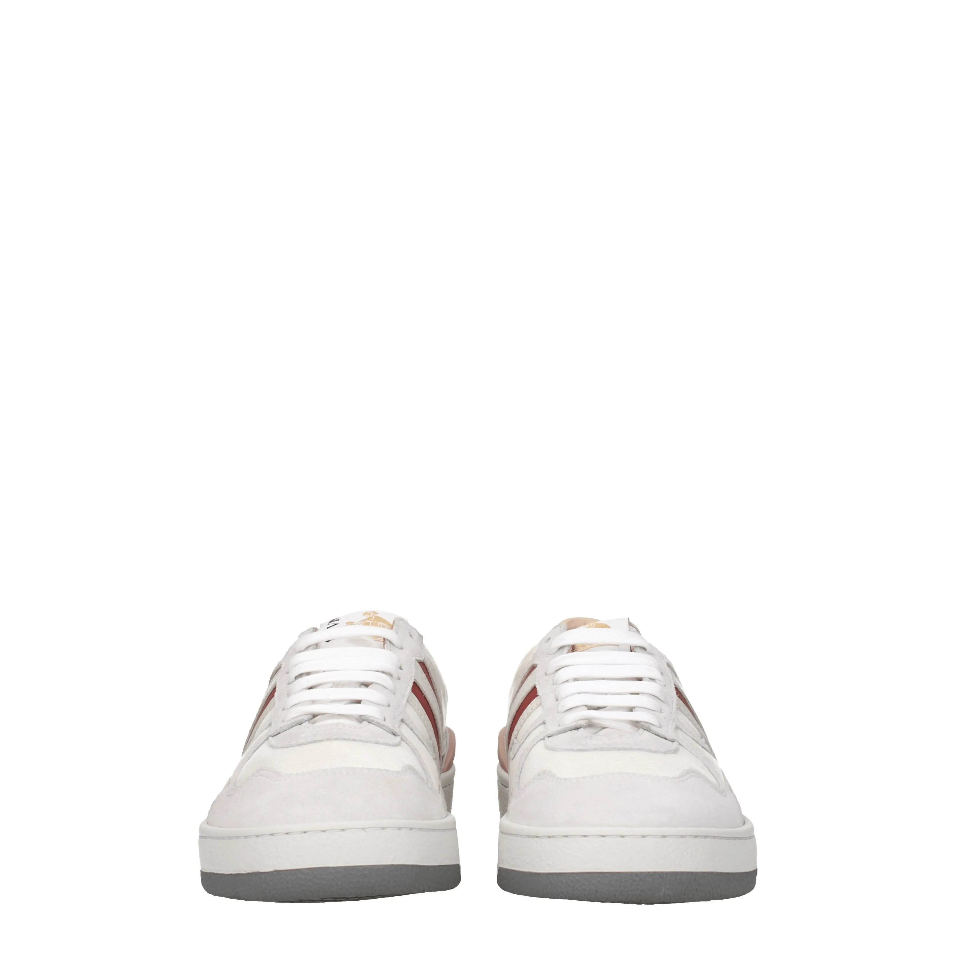 Lanvin Sneakers Donna Camoscio Grigio/Rosso