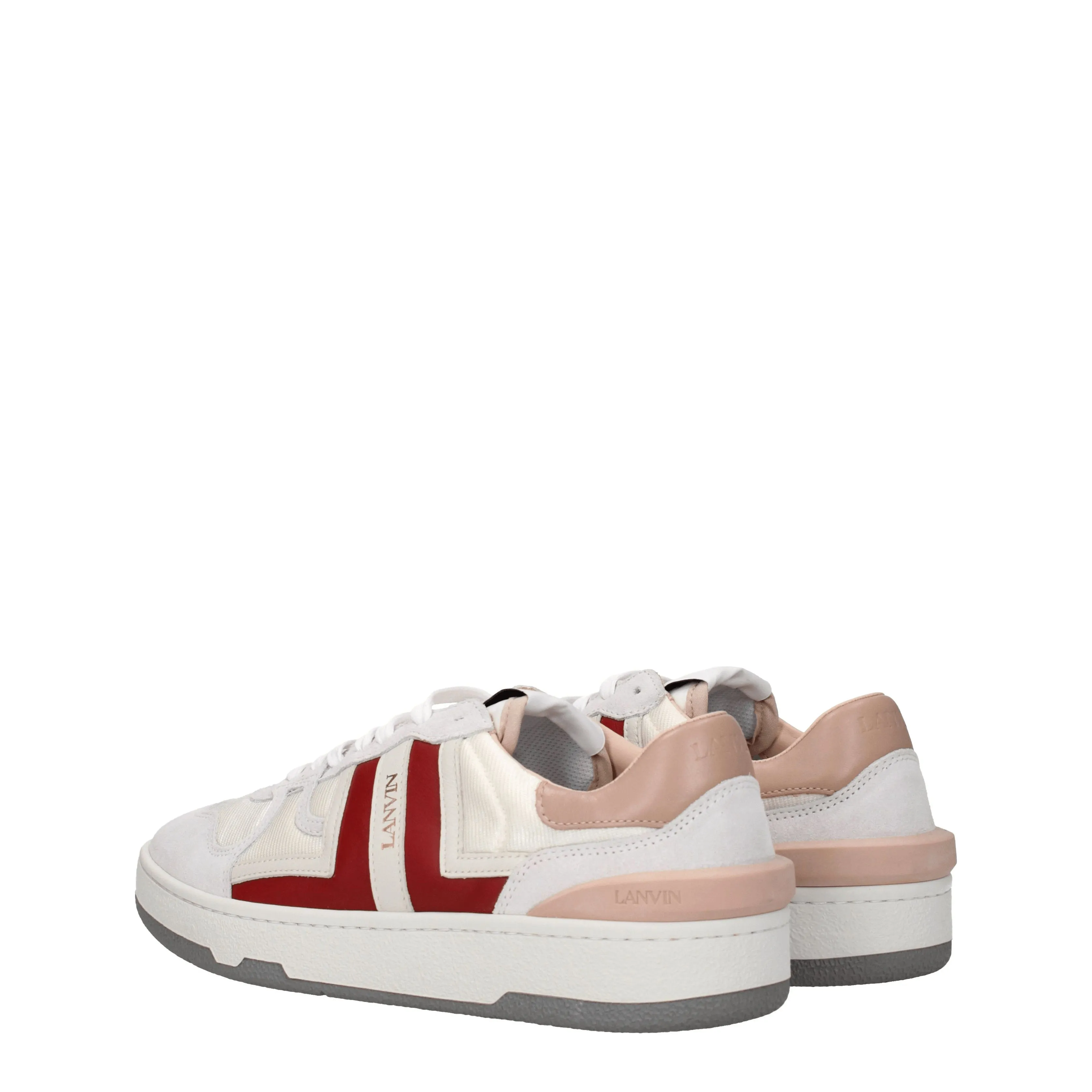 Lanvin Sneakers Donna Camoscio Grigio/Rosso