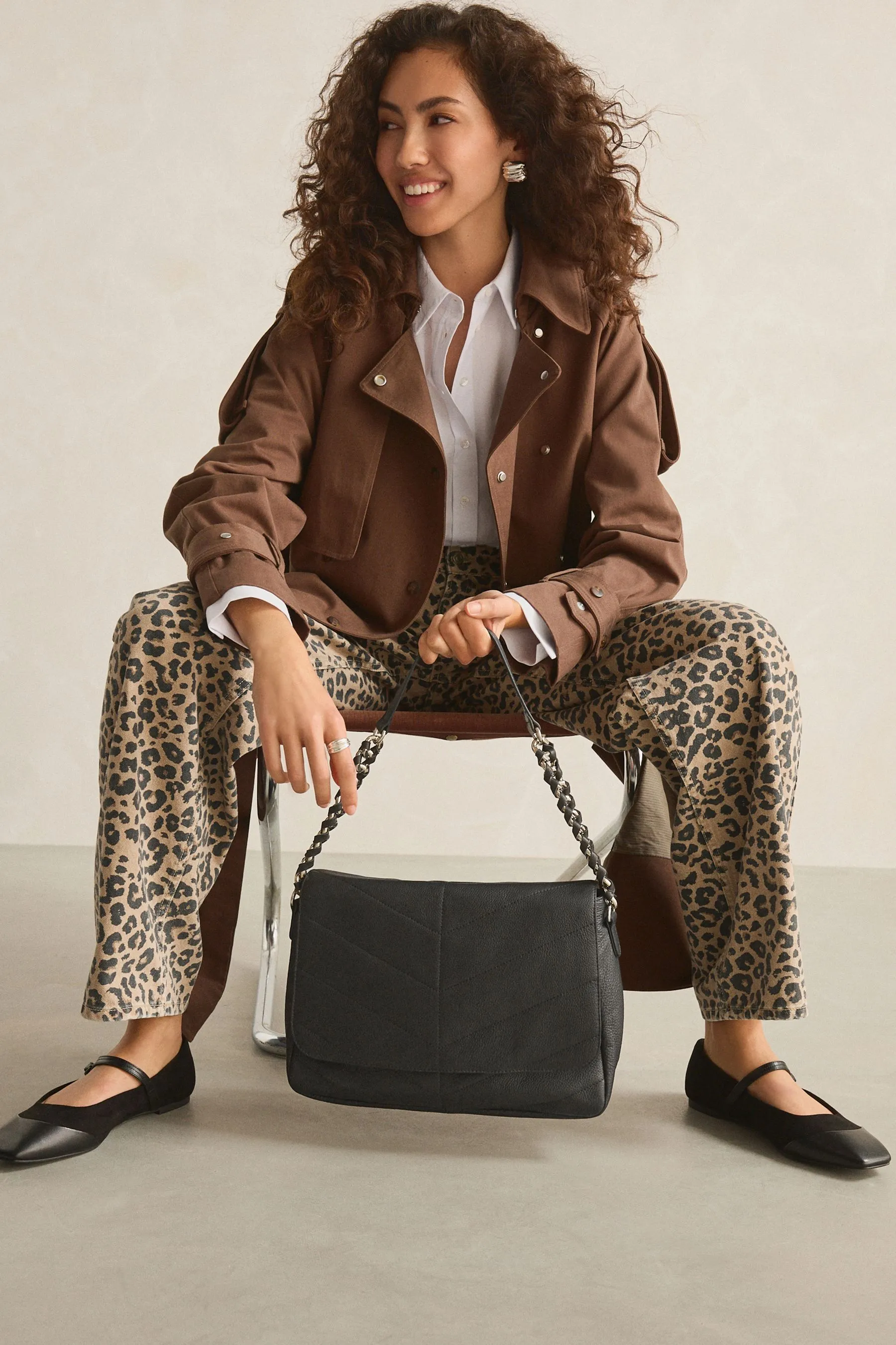 Leather Quilted Shoulder Bag    