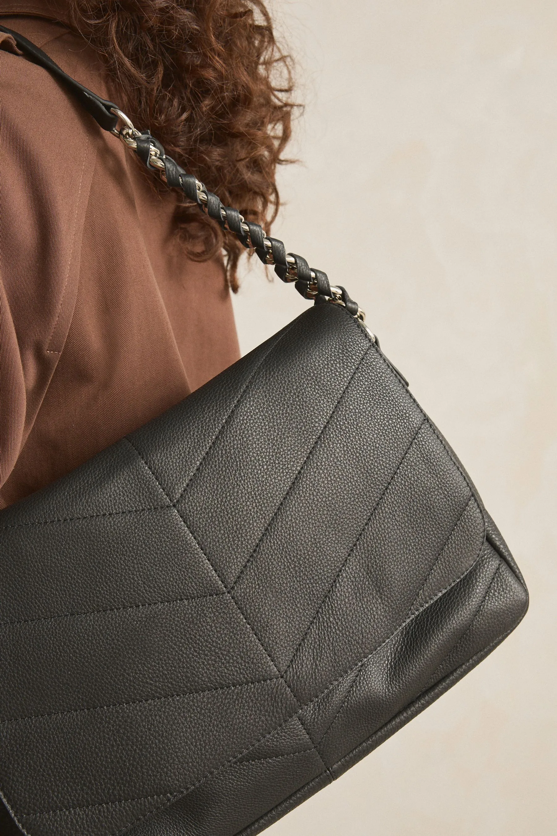 Leather Quilted Shoulder Bag    