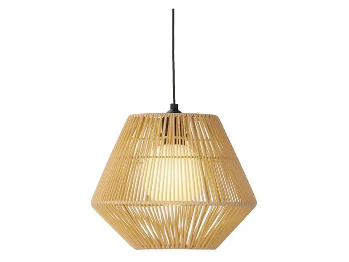 Lumineo Natural lampada solare a sospensione in vimini