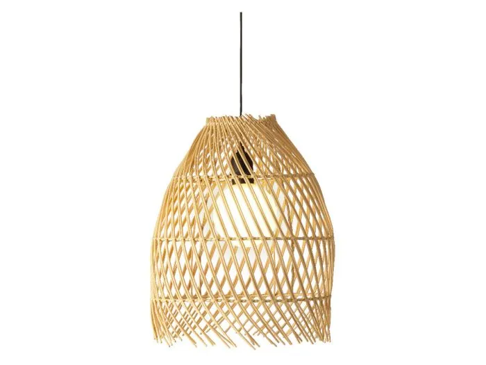 Lumineo Natural Steady lampada solare a sospensione in vimini
