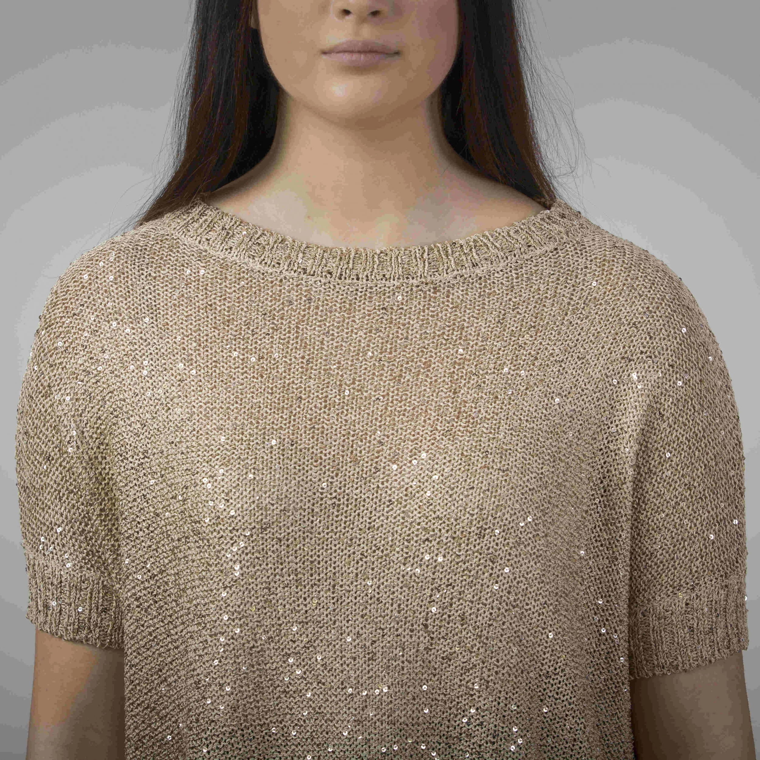 Maglia over con micropaillettes