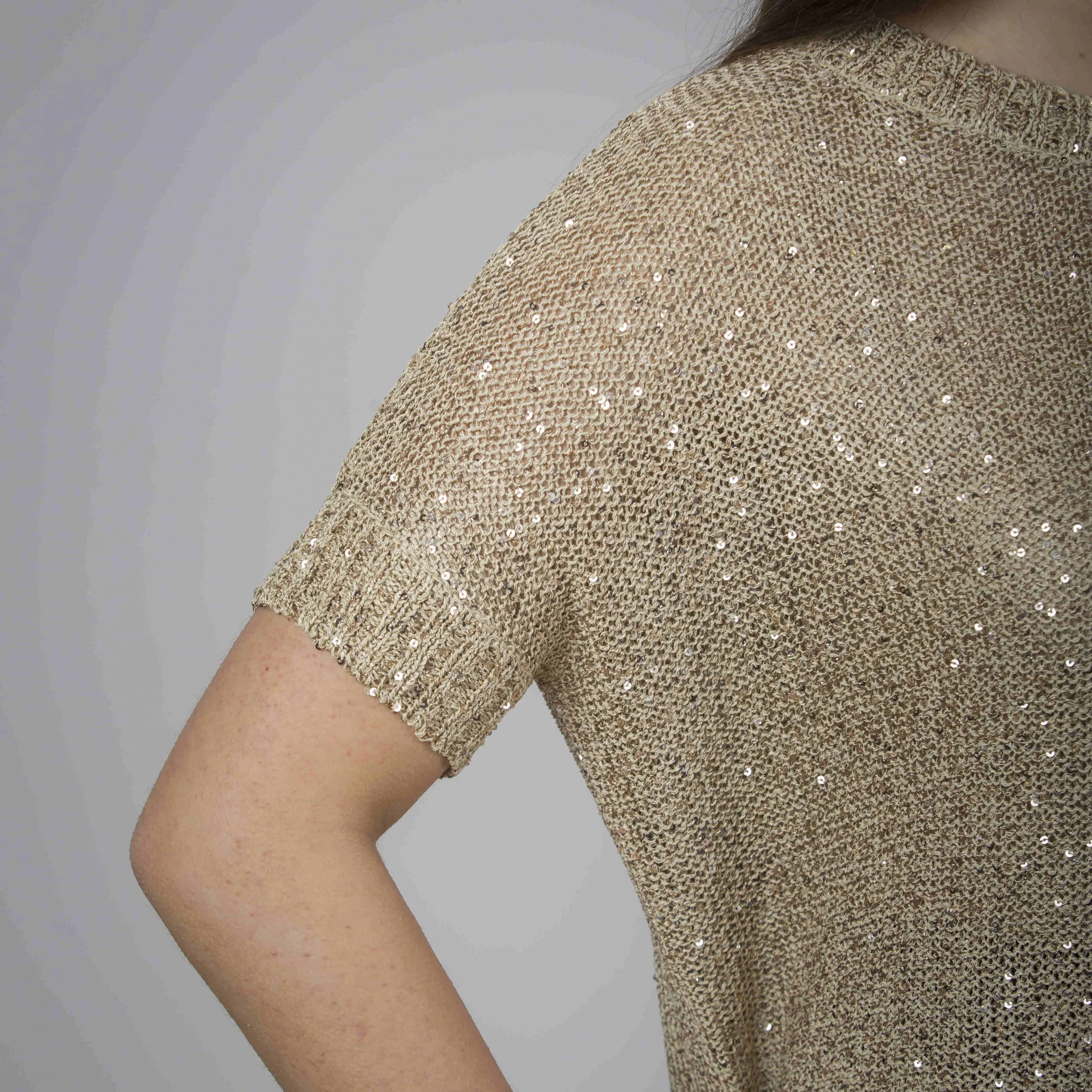 Maglia over con micropaillettes