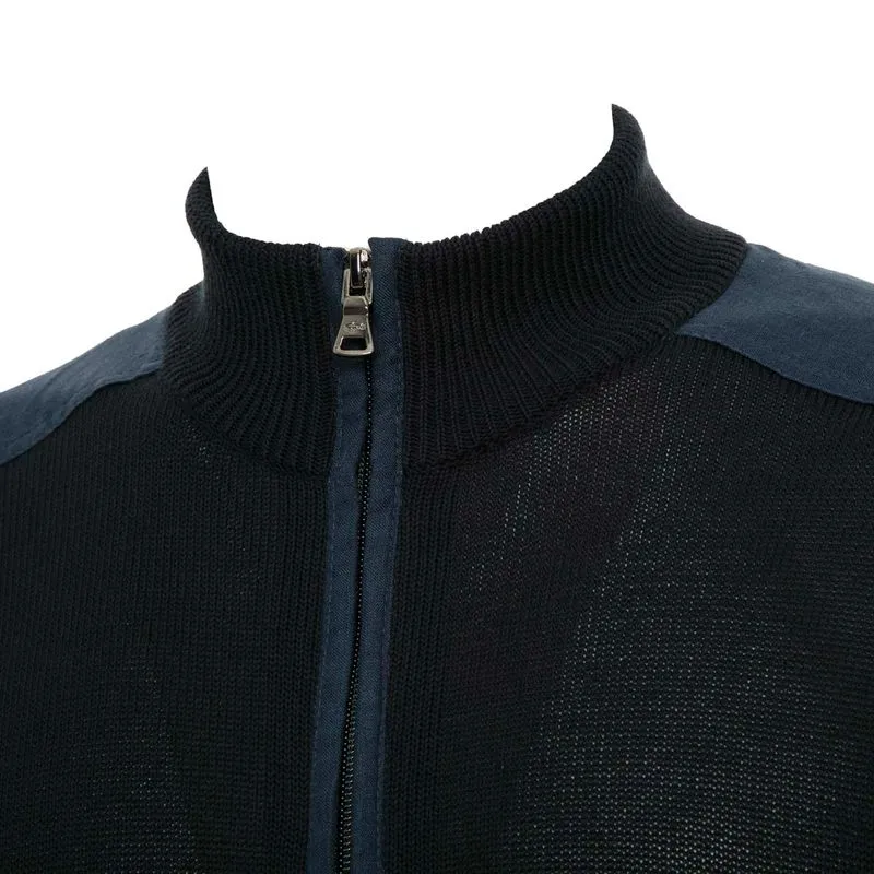 Maglione in fresco cotone con zip 