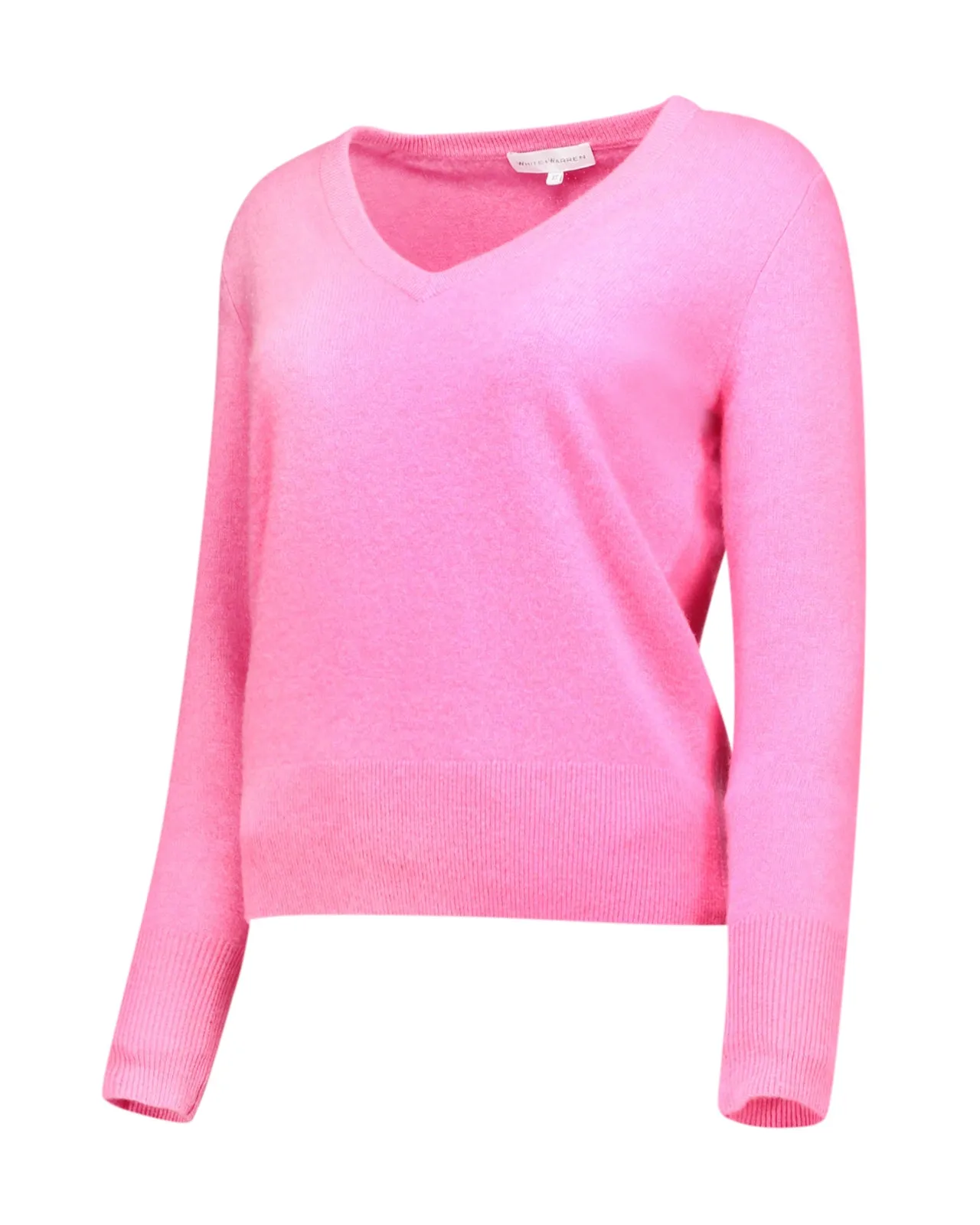 Maglione V Neck cashmere fucsia