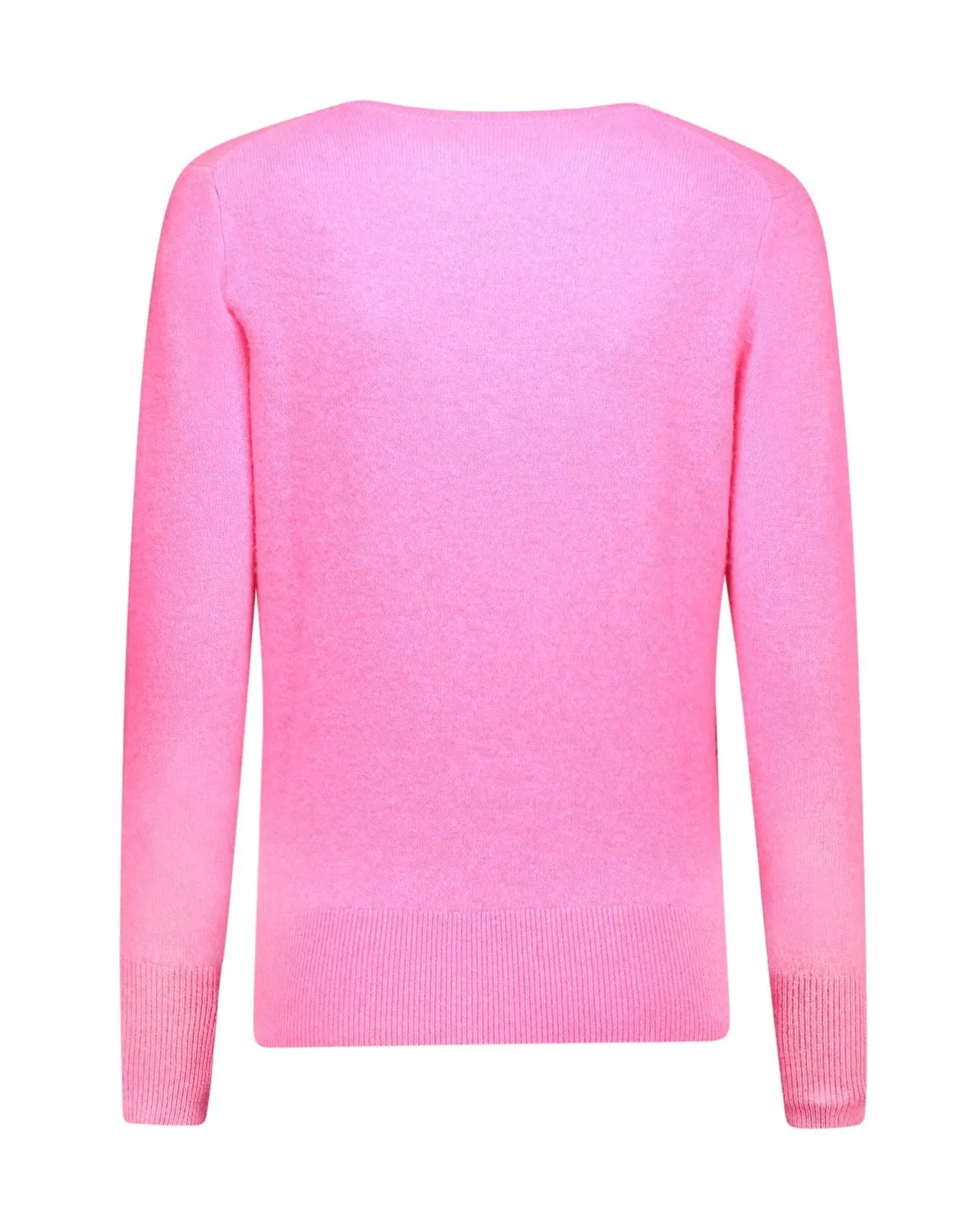 Maglione V Neck cashmere fucsia