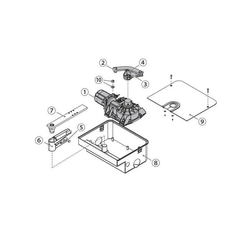 Motore Motoriduttore Interrato 230 vac FROG-A, Per Cancelli a battente fino a 3,5 m - CAME 001FROG-A 