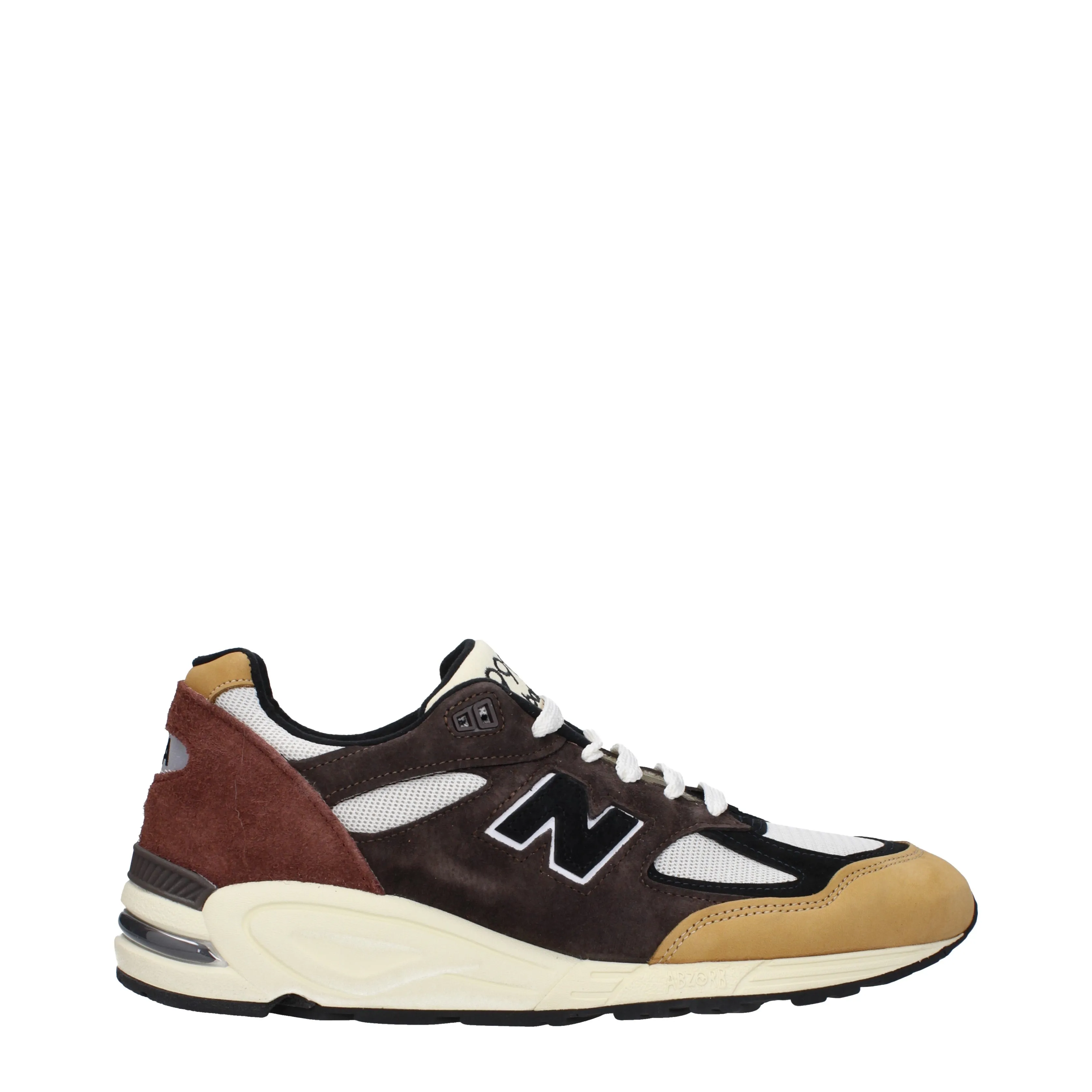 New Balance Sneakers 990 Uomo Tessuto Bianco/Tan