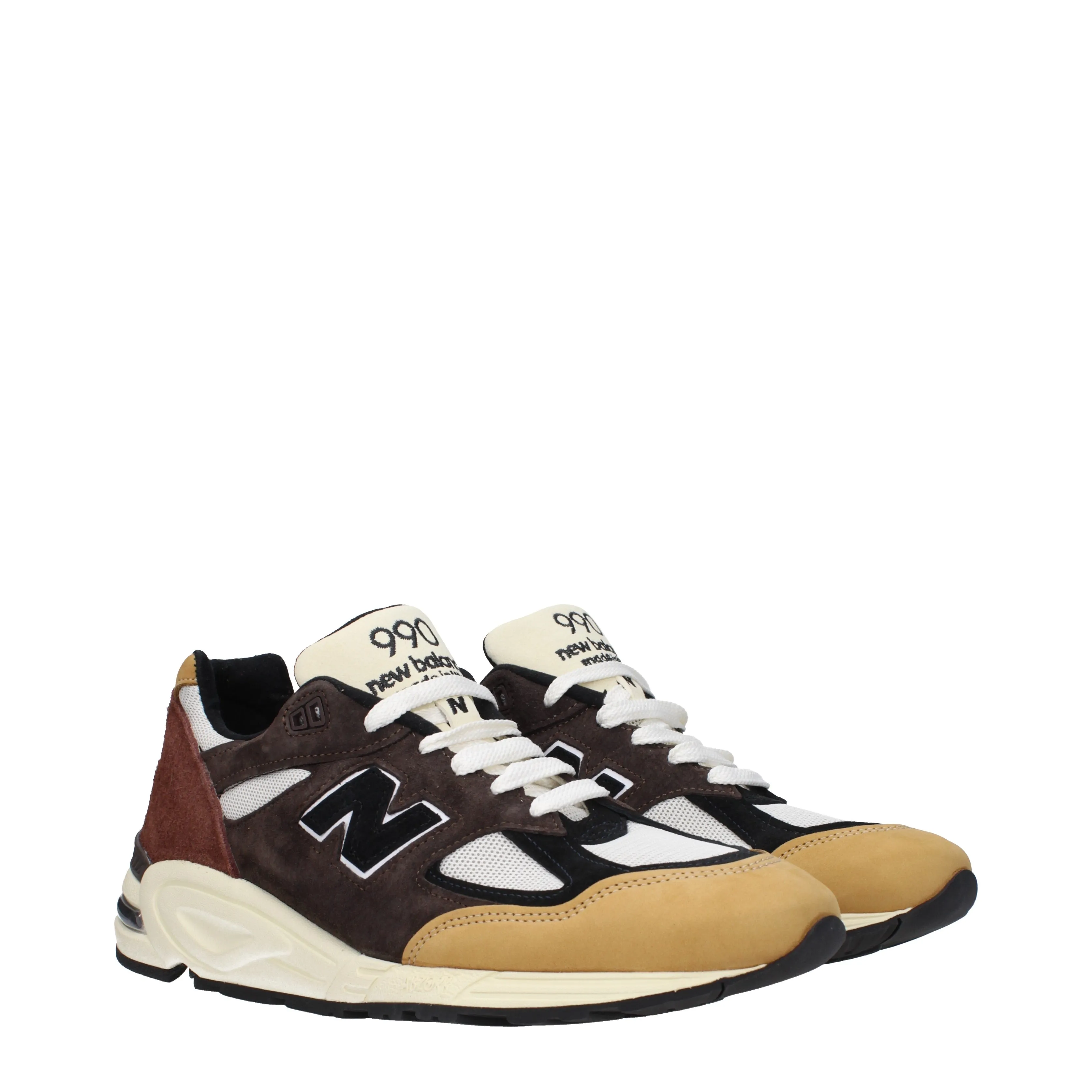 New Balance Sneakers 990 Uomo Tessuto Bianco/Tan