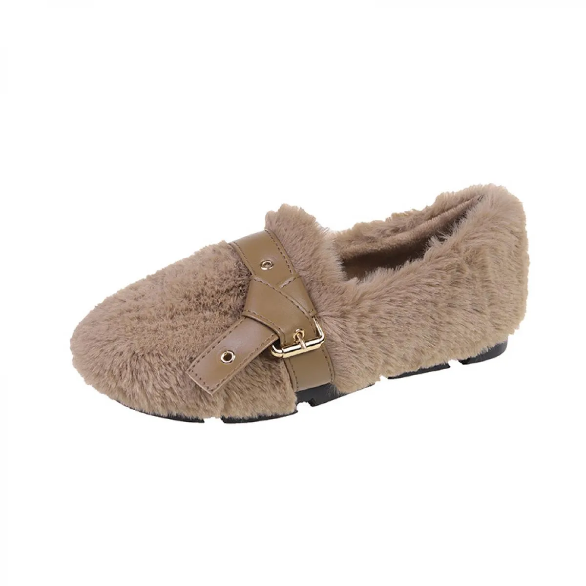 Nuova Tendenza Pelliccia Donne Appartamenti Scarpe Stivali Da Neve Scarpe di Cotone Calde 2023 Stivali Invernali Casual Peluche