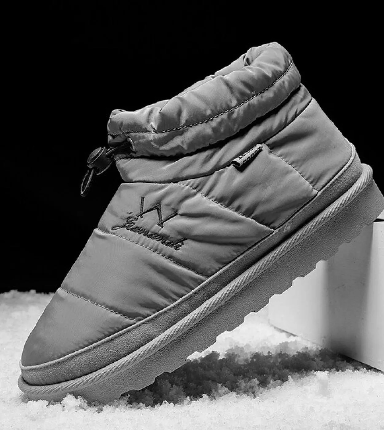 Nuovi stivali da neve invernali da uomo più stivali corti casual da esterno in velluto caldi e comodi Scarpe da uomo in cotone a