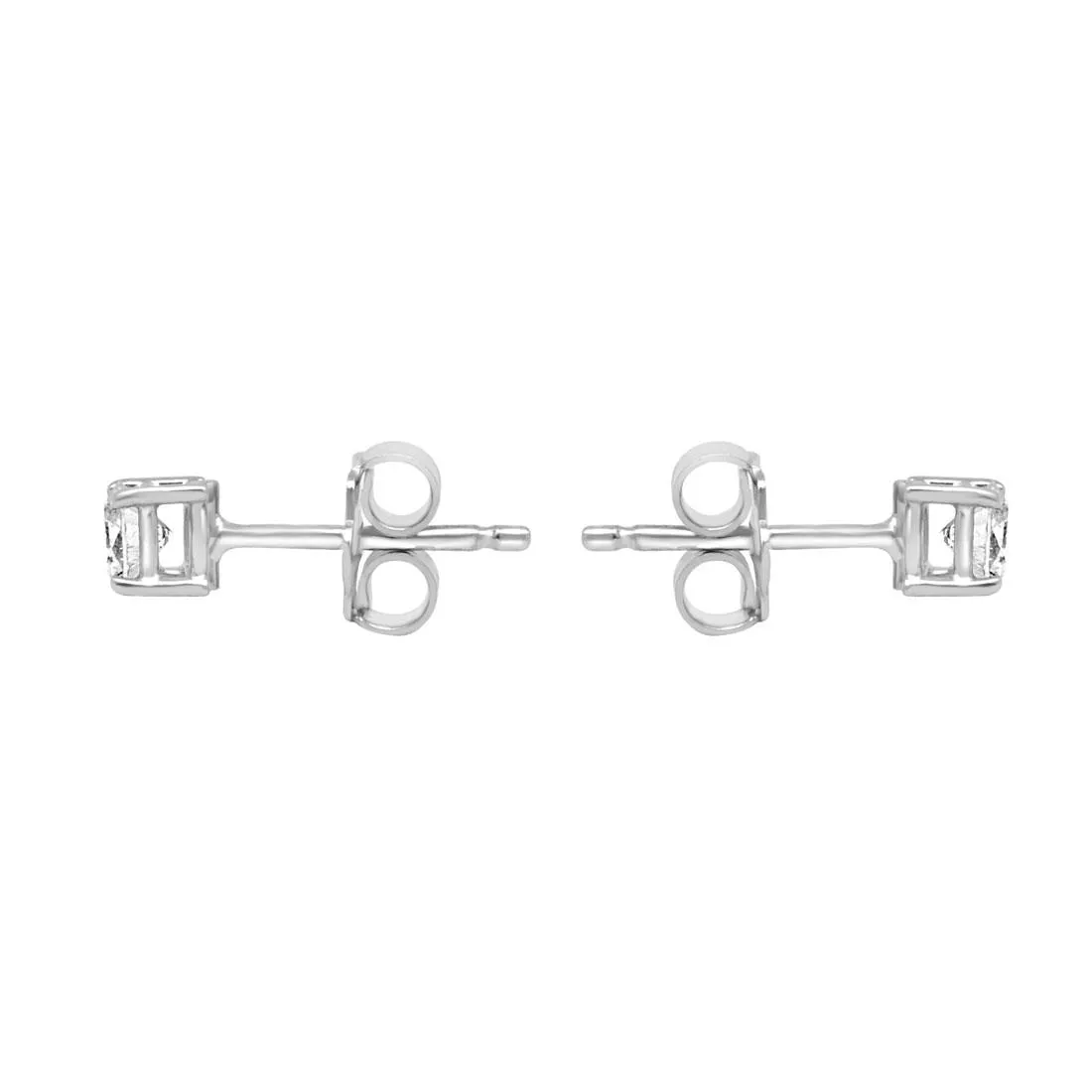Orecchini punto luce in oro bianco con diamanti ct 0.50