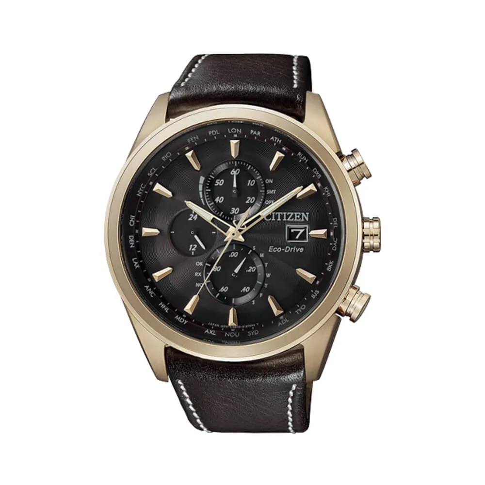 Orologio Cronografo Citizen da Uomo in Acciaio e Pelle – H800 – AT8019-02W