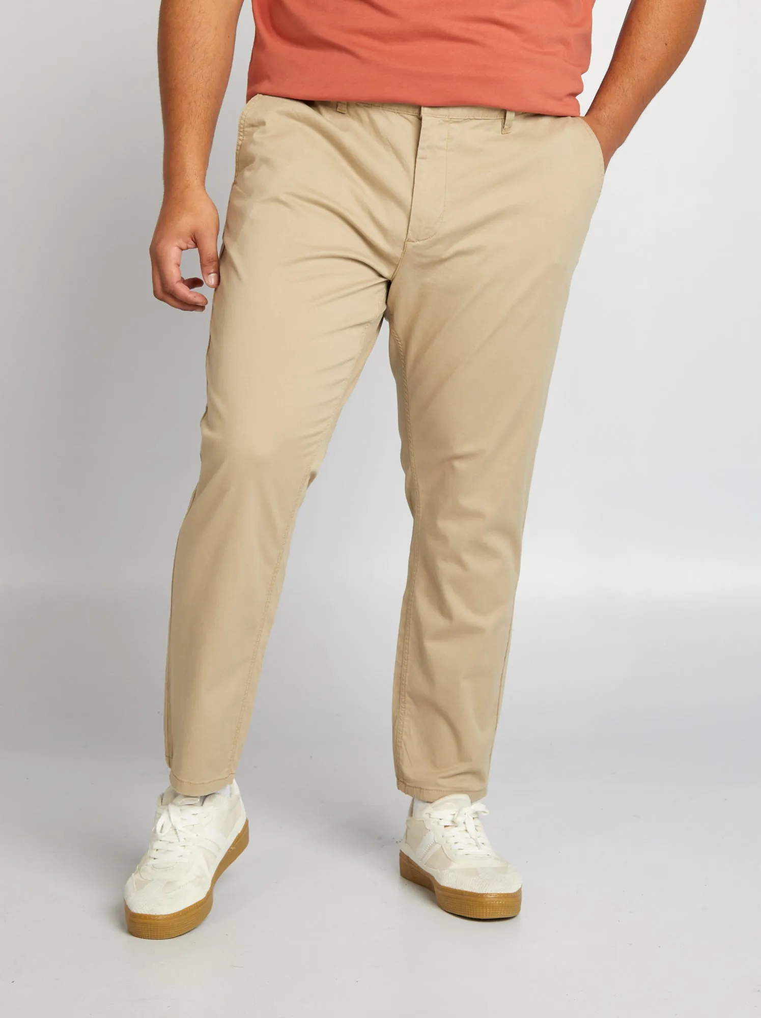 Pantaloni chino slim L30 - BEIGE