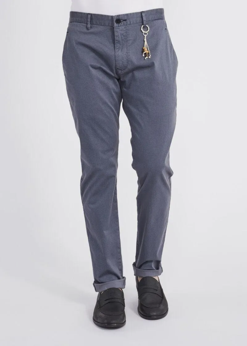 Pantaloni con motivo pied de poule