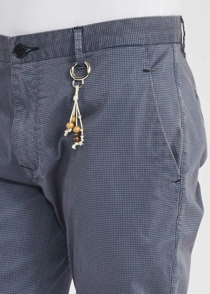 Pantaloni con motivo pied de poule