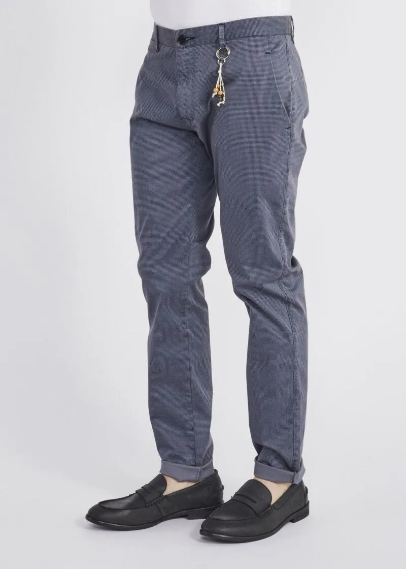 Pantaloni con motivo pied de poule