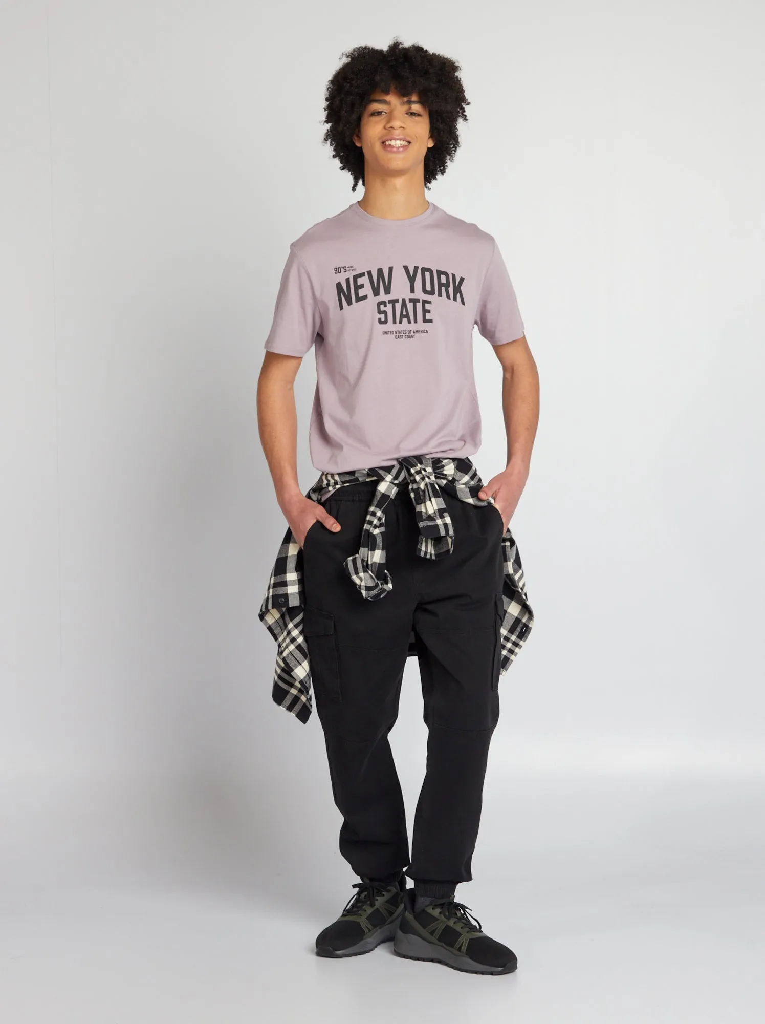 Pantaloni con tasche laterali - nero