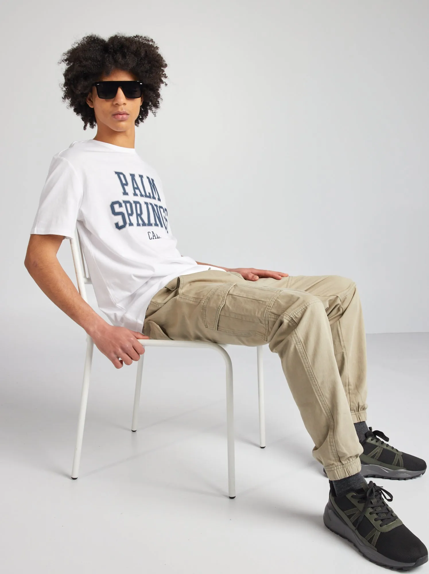Pantaloni con tasche laterali - VERDE