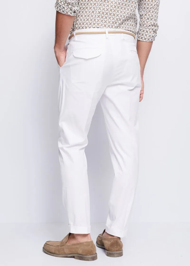 Pantaloni cropped in tela