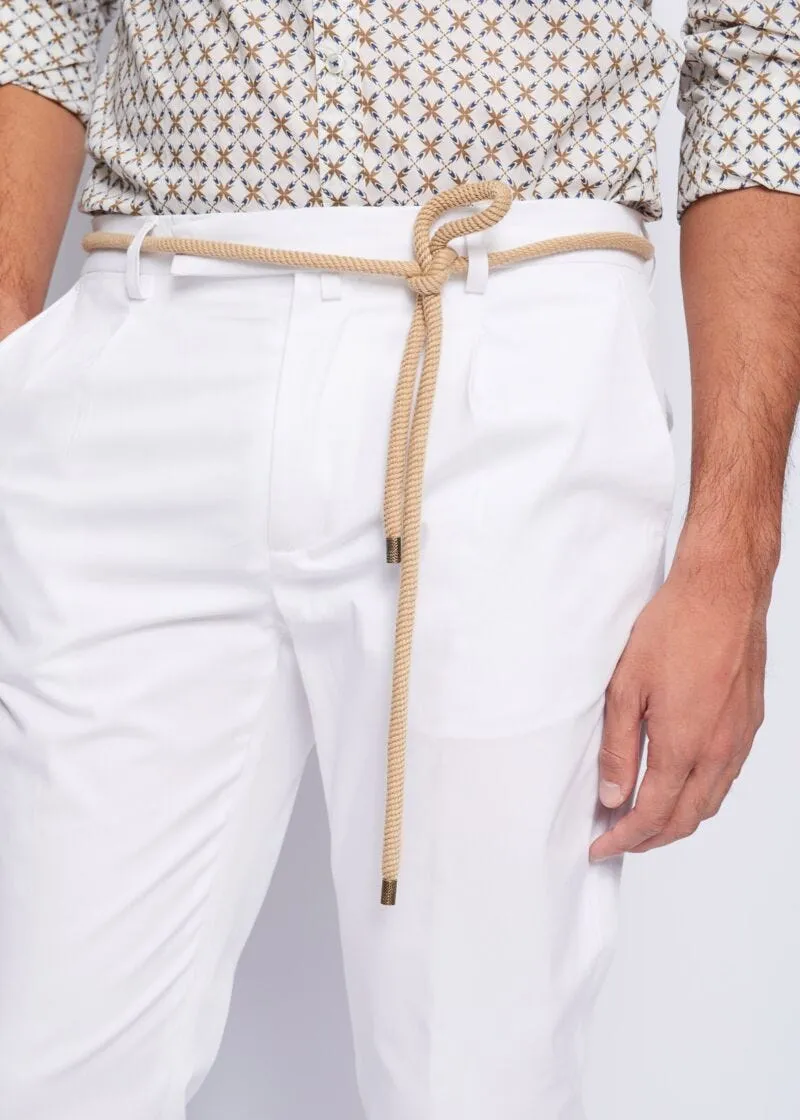 Pantaloni cropped in tela