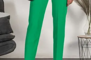 Pantaloni eleganti lunghi con pantalone dritto Tordina, verde