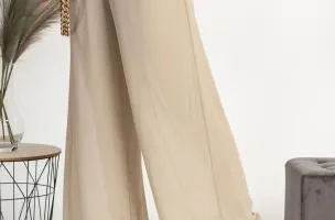 Pantaloni lunghi eleganti Veronna, beige