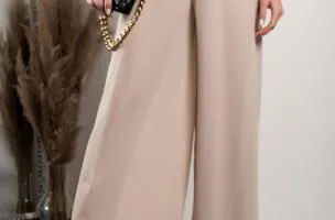 Pantaloni lunghi eleganti Veronna, beige