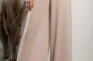 Pantaloni lunghi eleganti Veronna, beige