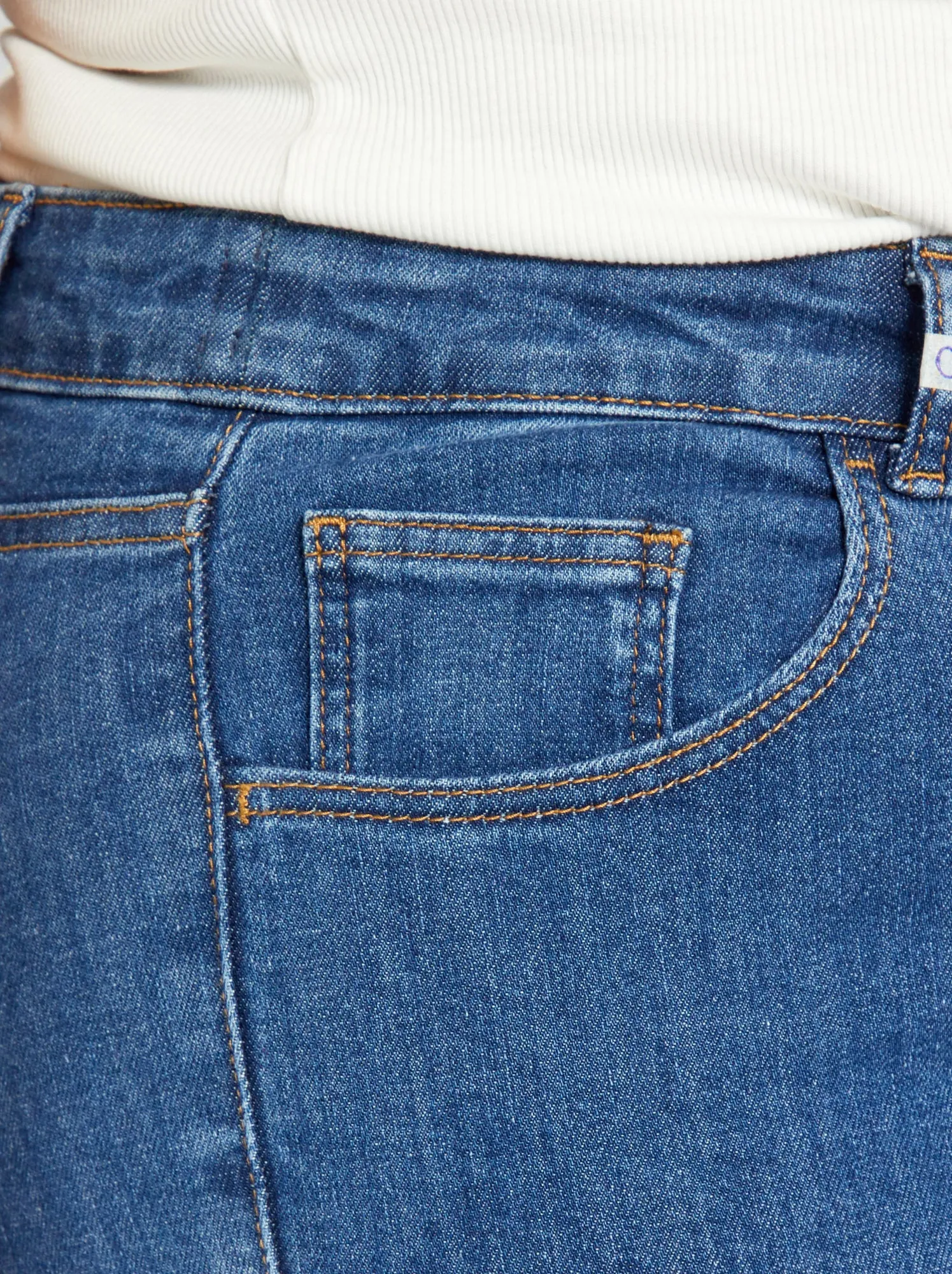 Pantaloni skinny stretch - 5 tasche - L30 - BLU