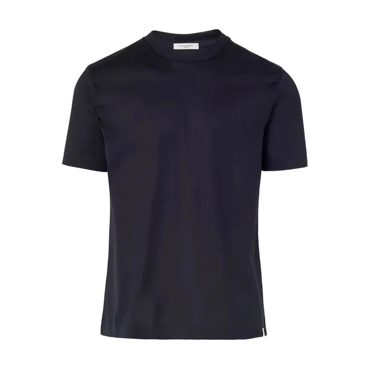 Paolo Pecora Shiny Cotton Jersey T-Shirt / Blue