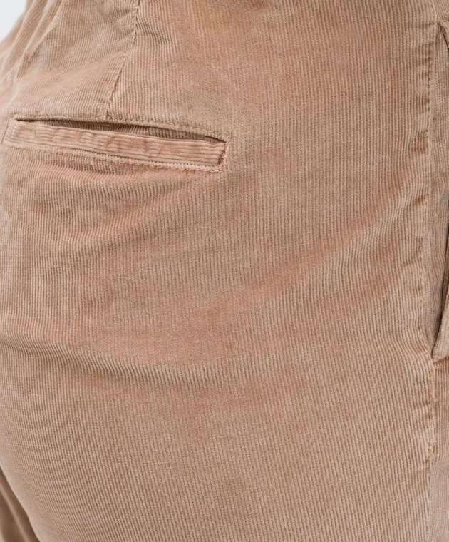 Peserico Pantaloni di velluto a coste marroni P04680T303646