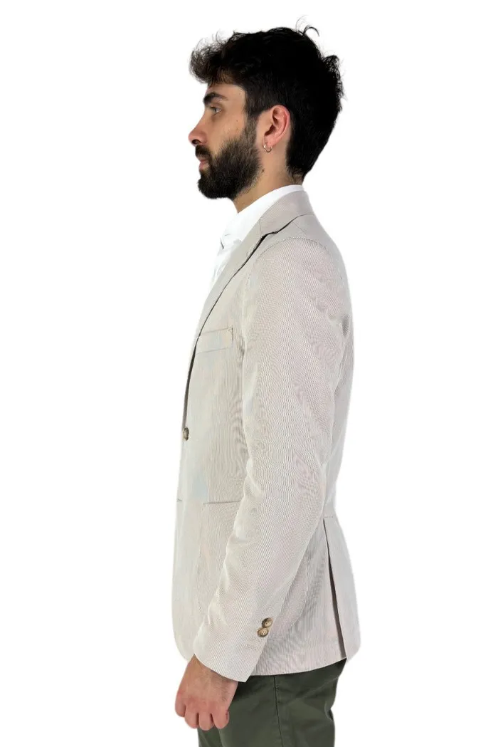 Privat Fashion giacca monopetto a microriga Fer-gks700