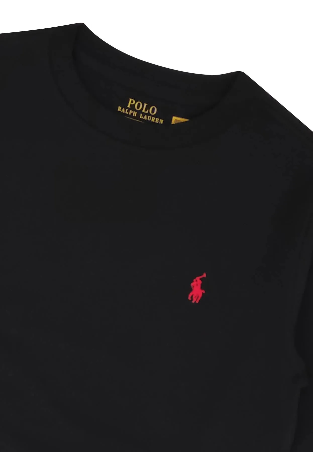 Ralph Lauren Kids t-shirt nera bambino in cotone
