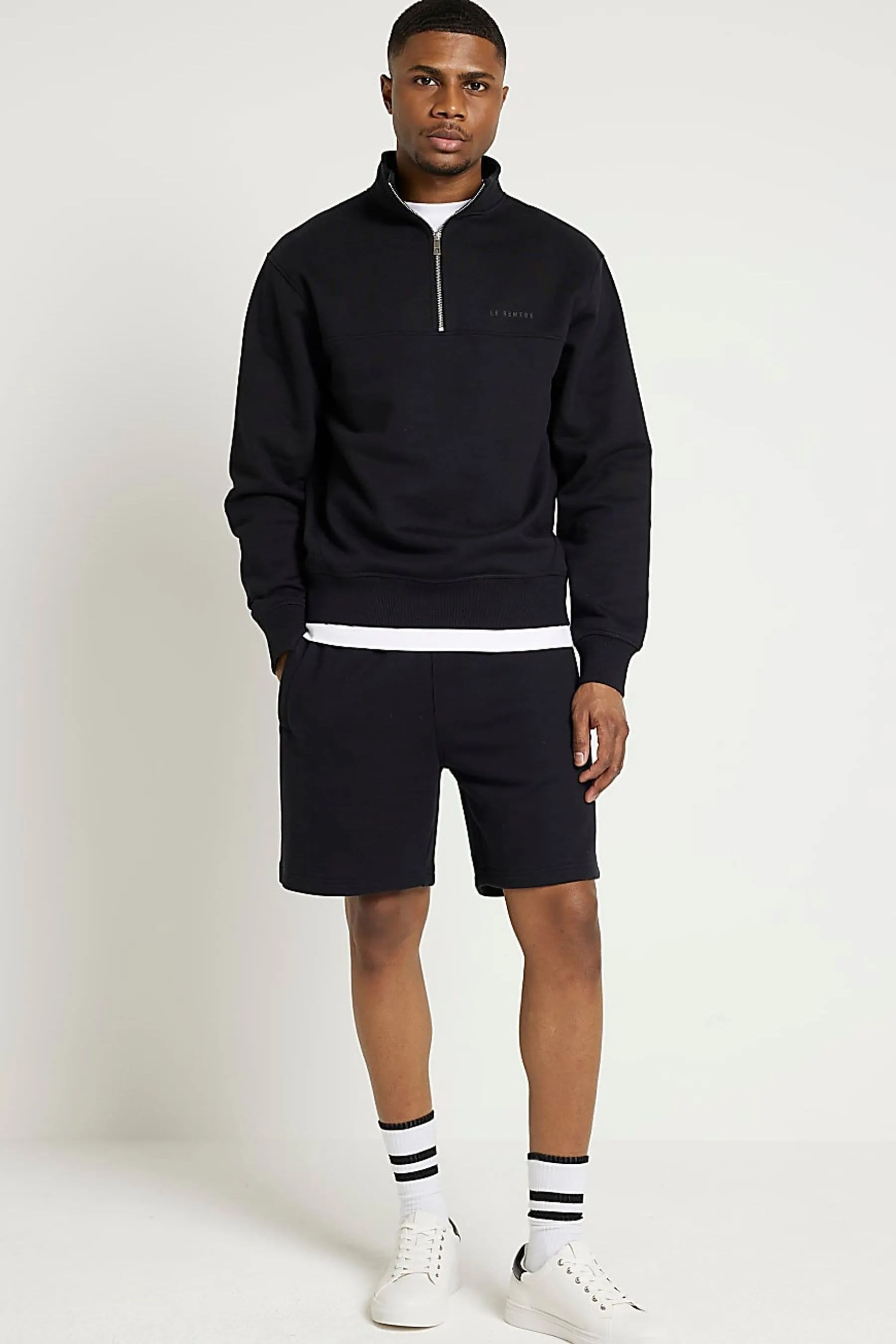 River Island - Maglia a Collo a imbuto alta con zip