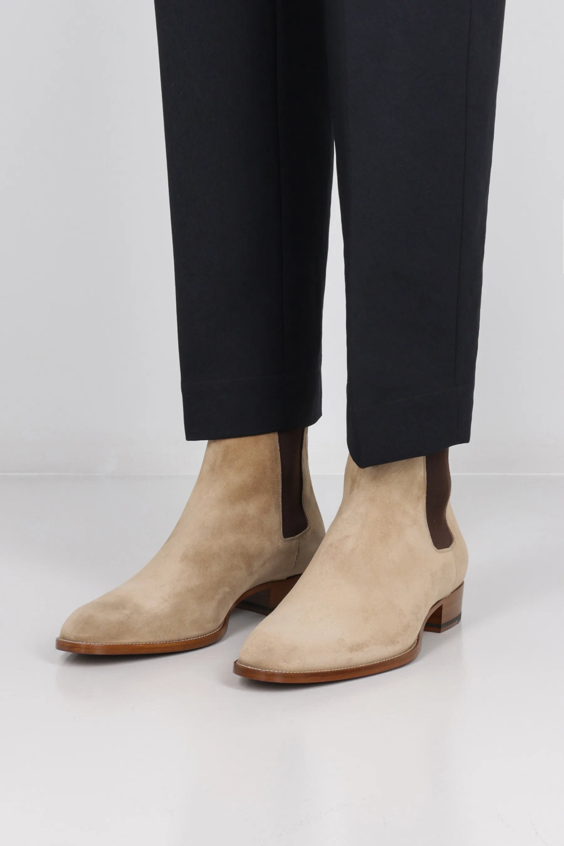 SAINT LAURENT stivaletto chelsea Wyatt in suede