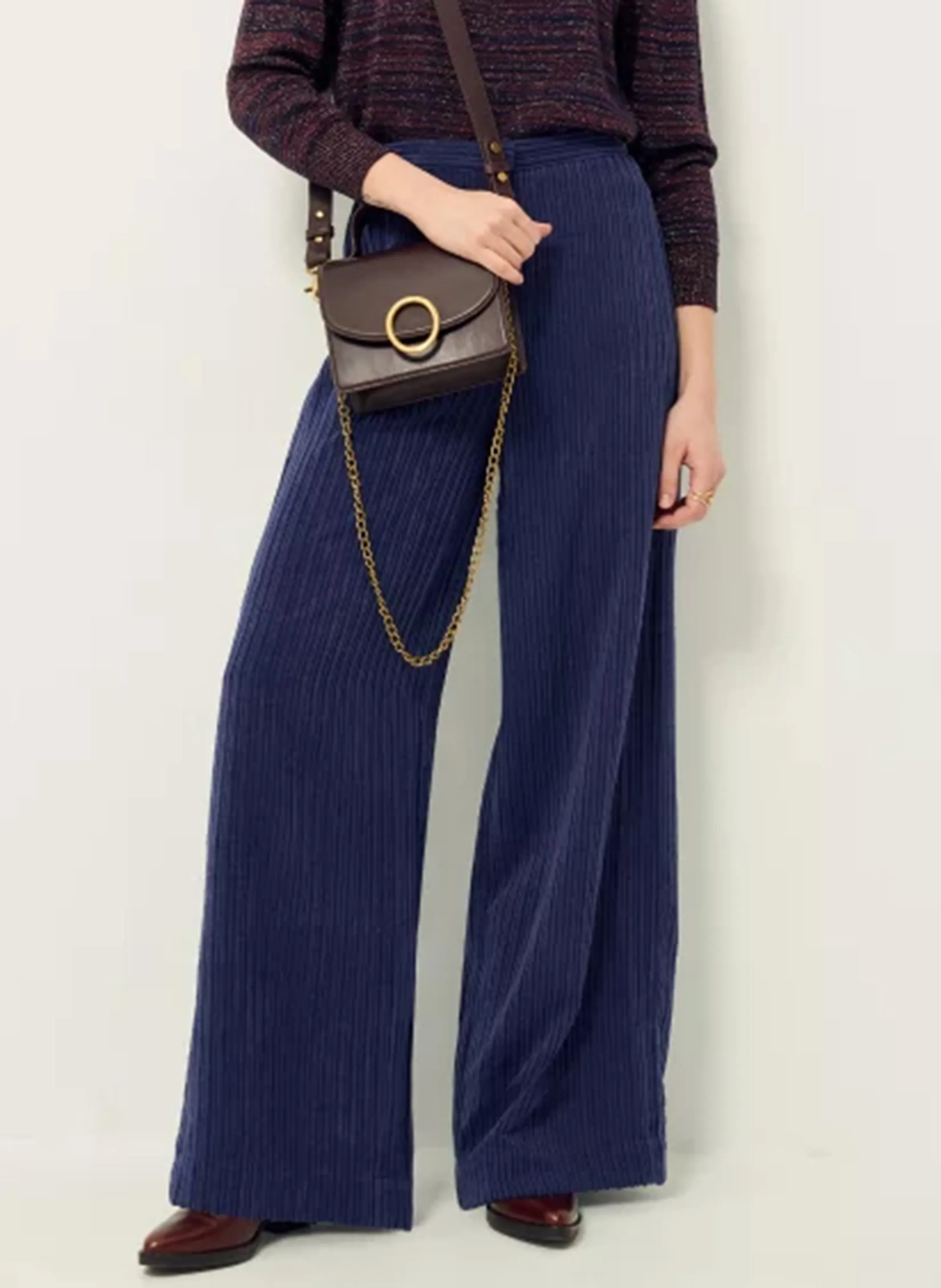  SESSUN   CAP EAST - Pantalone largo in velluto a coste | Blu