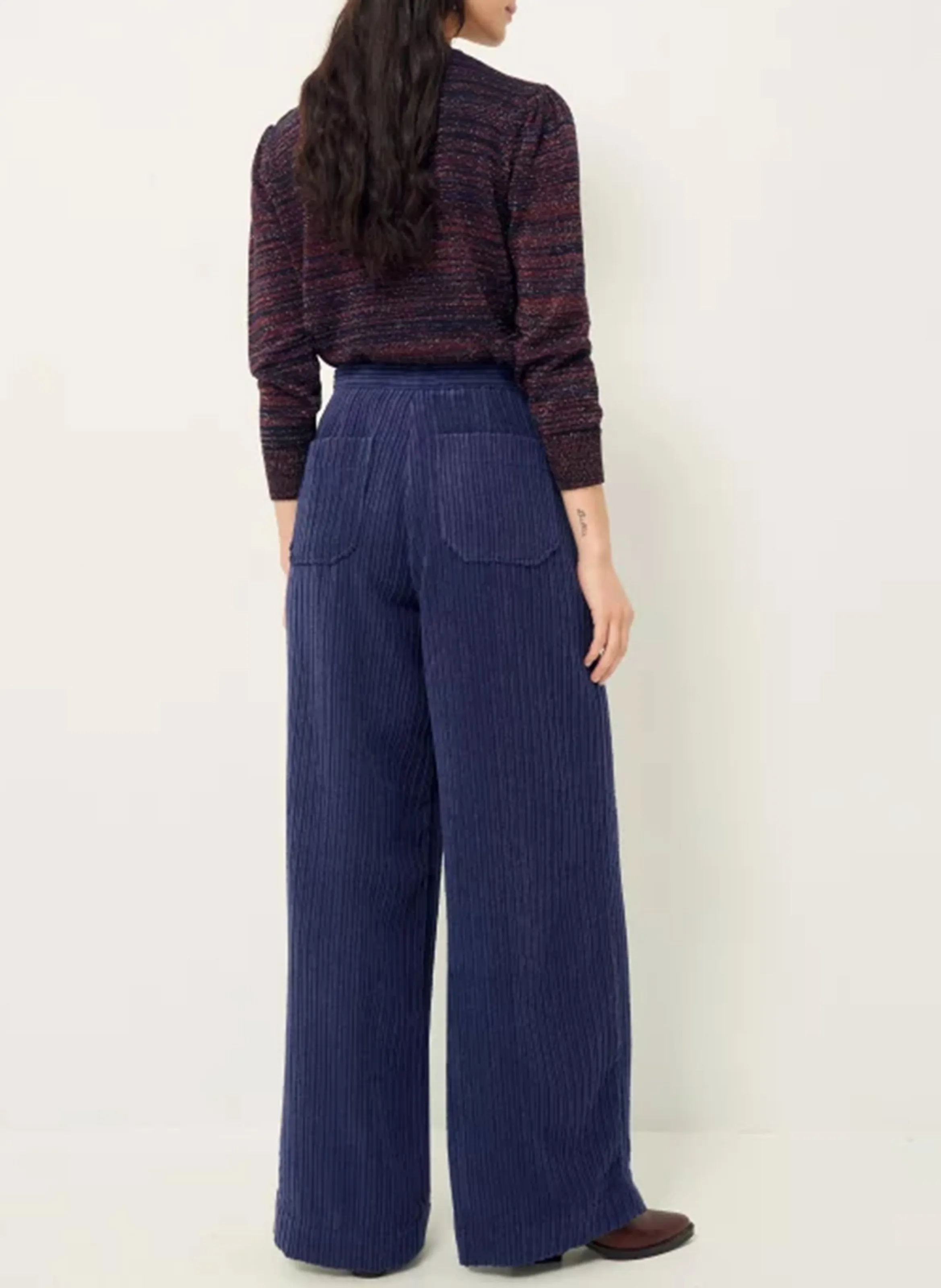  SESSUN   CAP EAST - Pantalone largo in velluto a coste | Blu