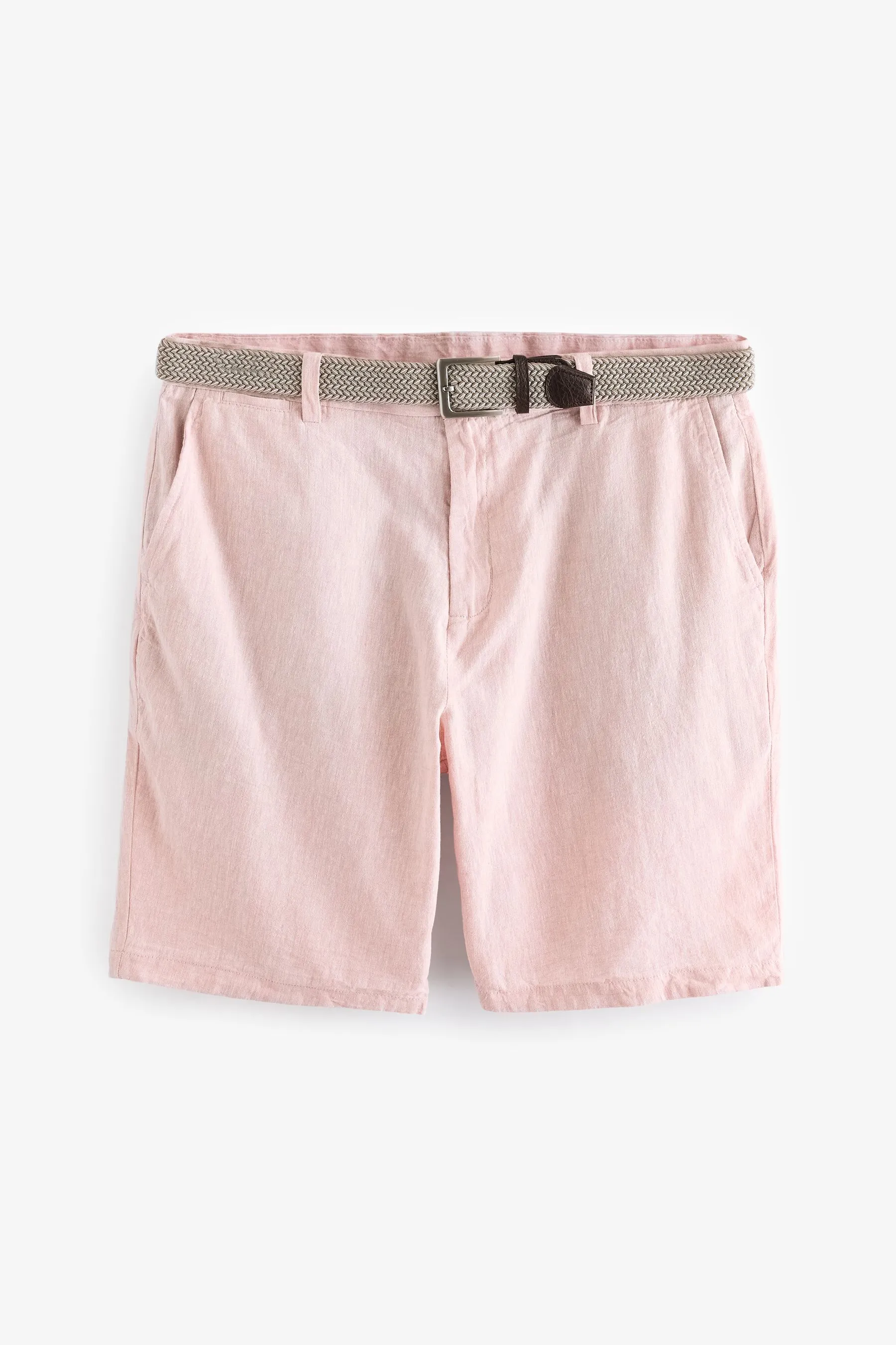 Shorts chino in lino cotone con cintura inclusa