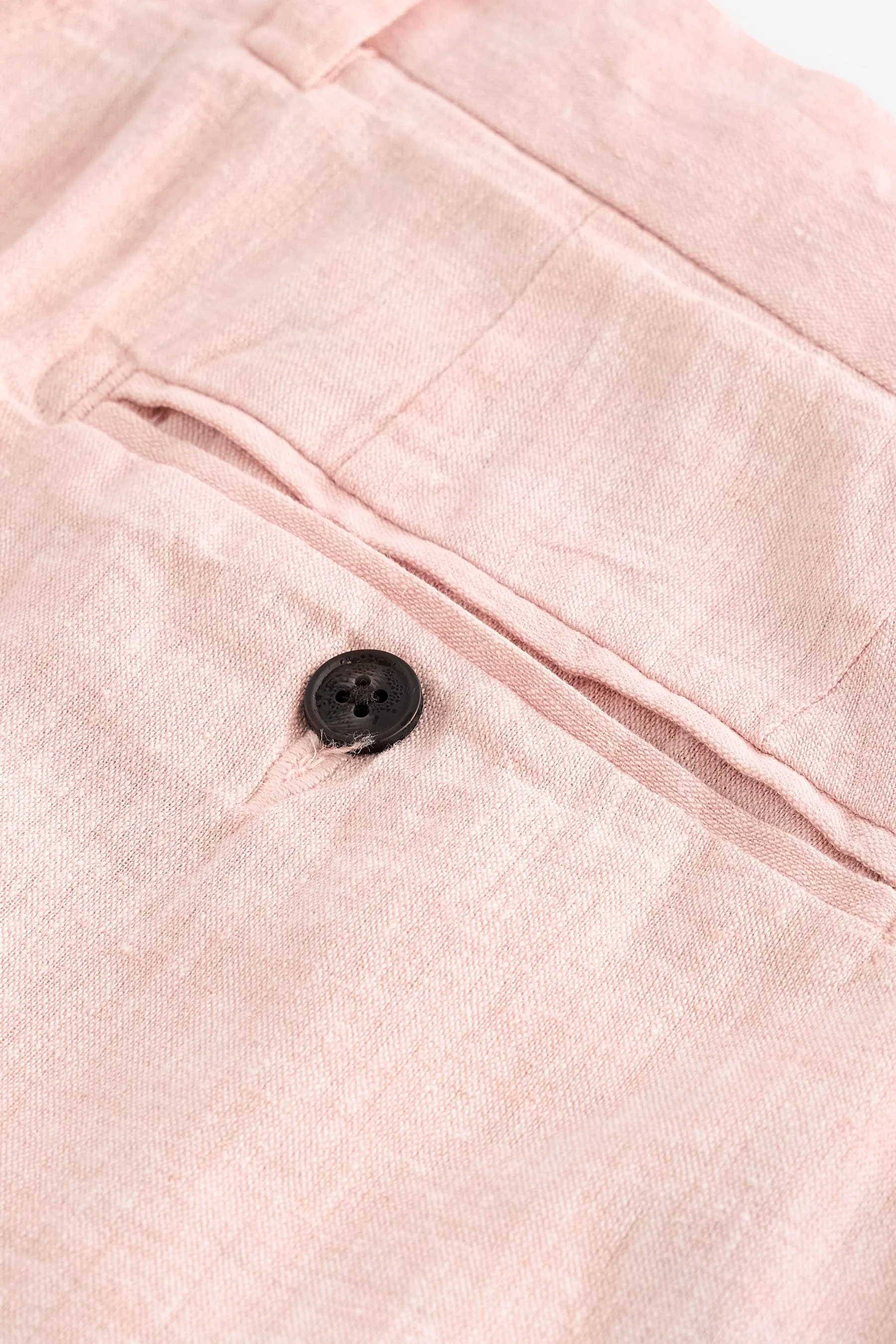 Shorts chino in lino cotone con cintura inclusa