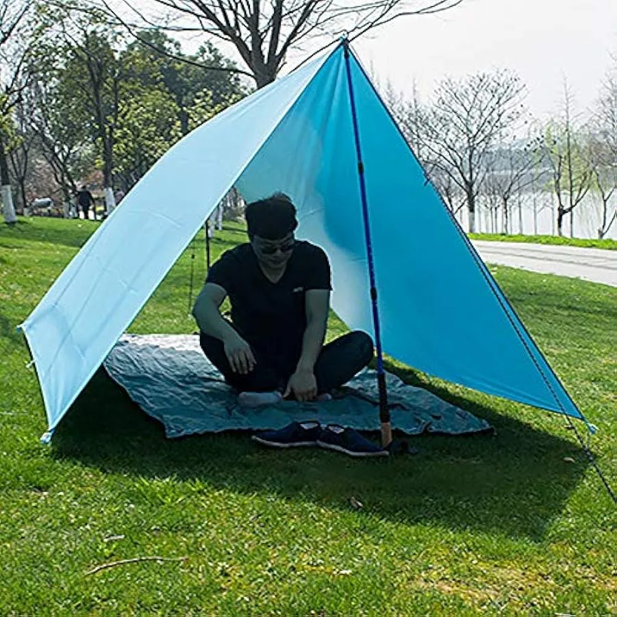 Skyout Amaca Rain Fly Tarp, Rifugio Amaca Leggera Idrorepellente Impermeabile Durevole Portatile e Compatto Inclusa di Pali e pi